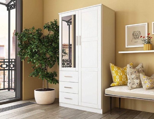 Aynalı Gardırop Küçük İki Kapalı Özel Çok Amaçlı Modern Kalite