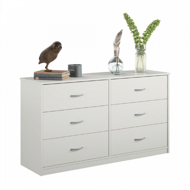 Beyaz Lake 6 Çekmeceli Çamaşırlık White Dresser 6 Drawer Ucuz Hesaplı