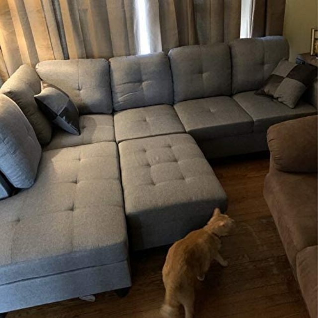 Modern Bej L Köşe Takımı Sandıklı Köşe Koltuk Oturma Odası